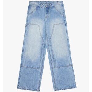 Silnt Chptrs "Rancher" Light Blue Wash Washed Stitch Jeans Size 30